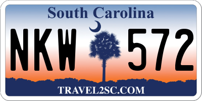 SC license plate NKW572