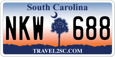 SC license plate NKW688