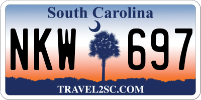SC license plate NKW697