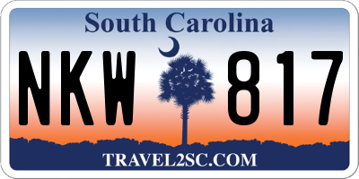 SC license plate NKW817