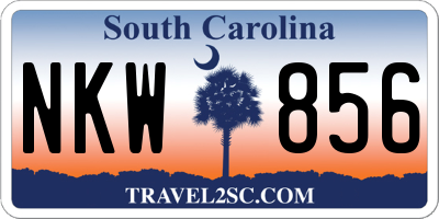 SC license plate NKW856