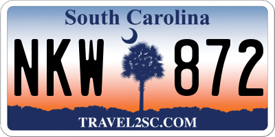 SC license plate NKW872