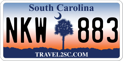 SC license plate NKW883