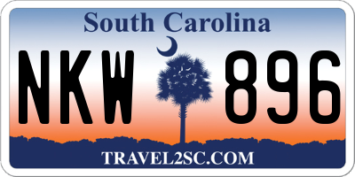 SC license plate NKW896