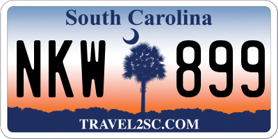 SC license plate NKW899