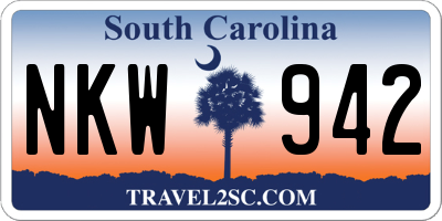 SC license plate NKW942