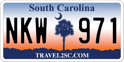 SC license plate NKW971
