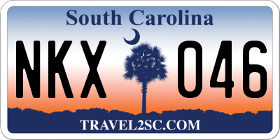 SC license plate NKX046