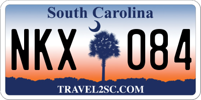 SC license plate NKX084