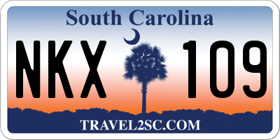 SC license plate NKX109