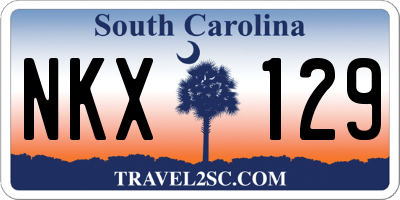 SC license plate NKX129