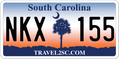 SC license plate NKX155