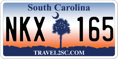 SC license plate NKX165