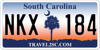 SC license plate NKX184