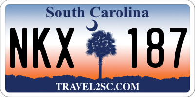 SC license plate NKX187