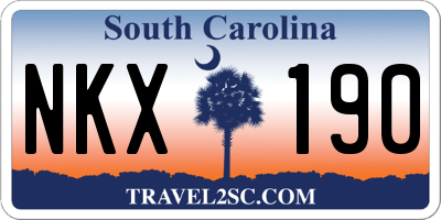 SC license plate NKX190
