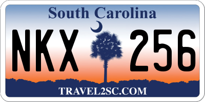 SC license plate NKX256