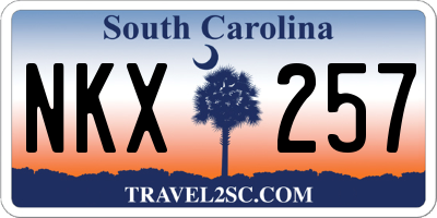 SC license plate NKX257