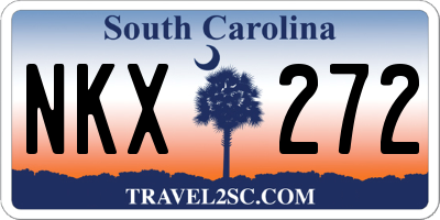SC license plate NKX272