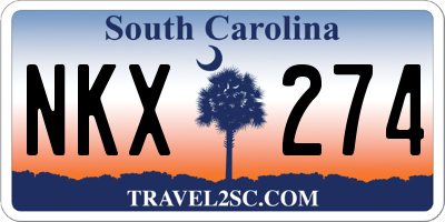 SC license plate NKX274