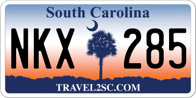 SC license plate NKX285