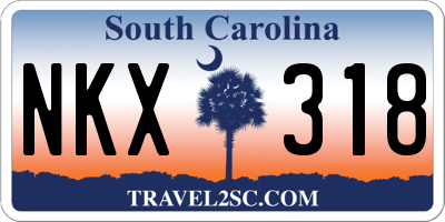 SC license plate NKX318
