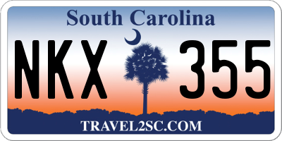 SC license plate NKX355