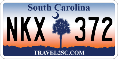 SC license plate NKX372