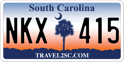 SC license plate NKX415