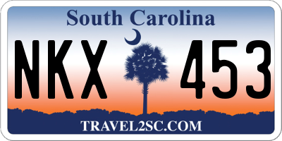 SC license plate NKX453