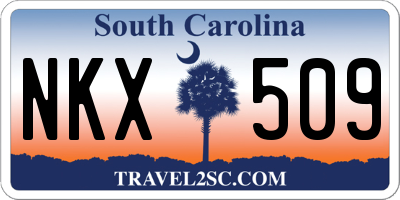 SC license plate NKX509