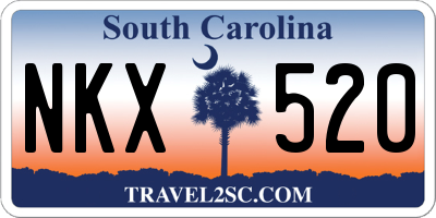 SC license plate NKX520