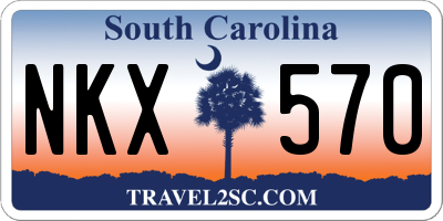 SC license plate NKX570