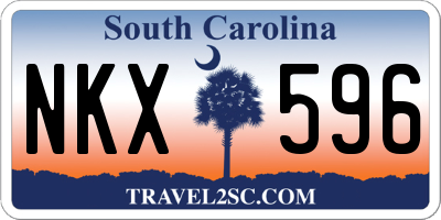 SC license plate NKX596