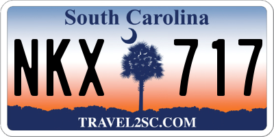 SC license plate NKX717
