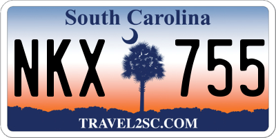 SC license plate NKX755