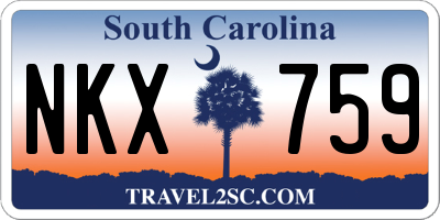 SC license plate NKX759