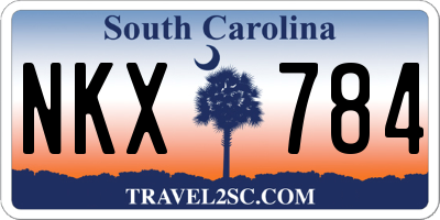 SC license plate NKX784
