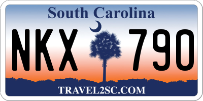 SC license plate NKX790