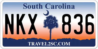 SC license plate NKX836