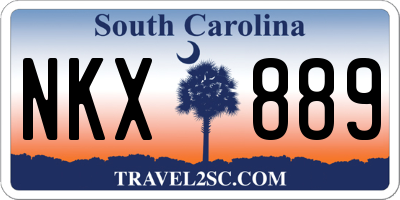 SC license plate NKX889