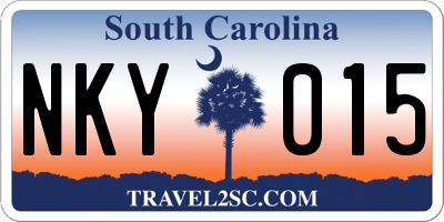 SC license plate NKY015