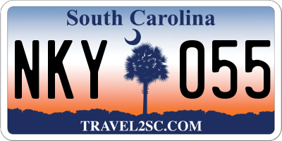 SC license plate NKY055