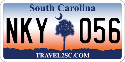 SC license plate NKY056
