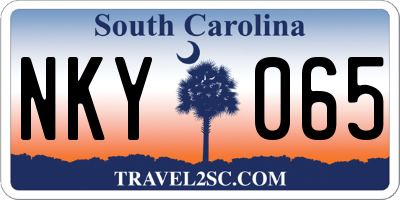 SC license plate NKY065