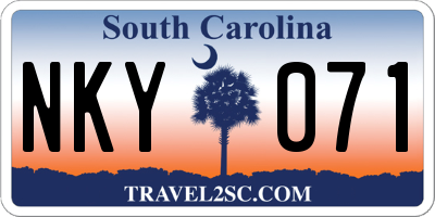 SC license plate NKY071