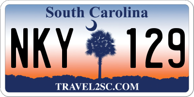 SC license plate NKY129