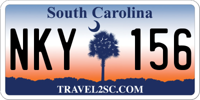 SC license plate NKY156