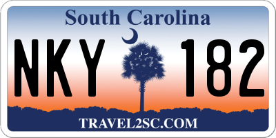 SC license plate NKY182