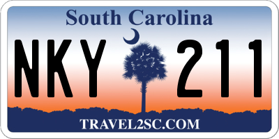 SC license plate NKY211